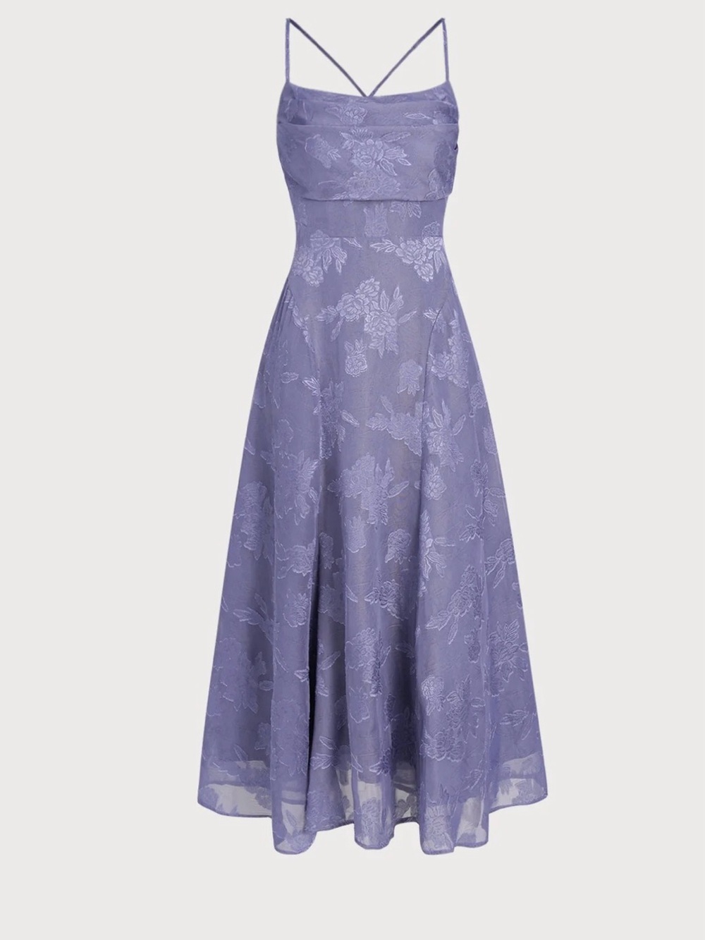 RIHOAS Lavender Lace Maxi Dress with Spaghetti Straps - Picture 4 of 7